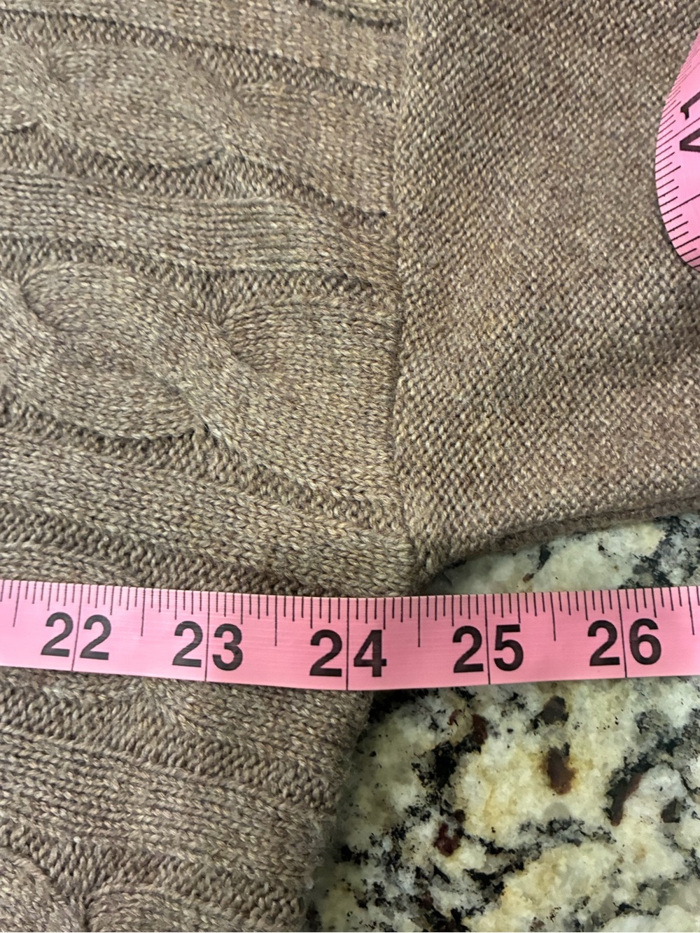 J. Jill Cable Knit Mock Turtleneck Sweater - Taupe - Picture 4 of 7